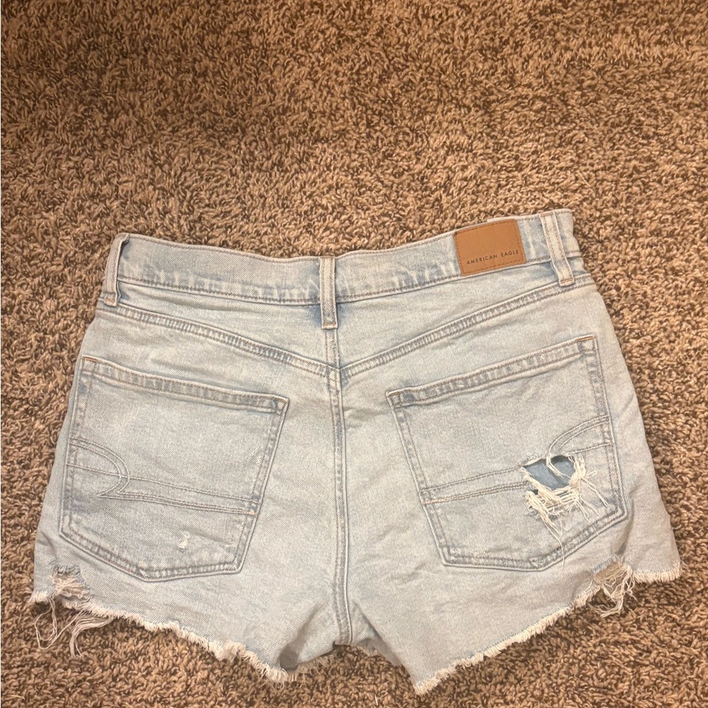 American Eagle Outfitters Ripped Light Blue Jean Shorts - Picture 4 of 4